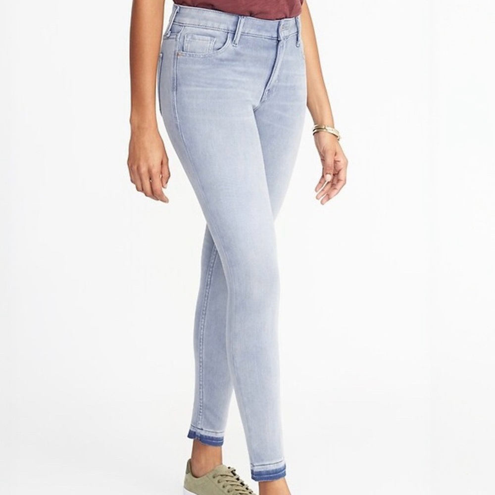 Mid-Rise Rockstar 24/7 Released-Hem Super Skinny Ankle Jeans Light Wash
